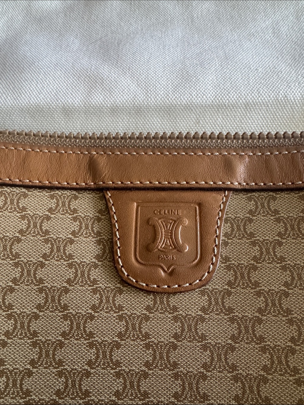 Vintage Celine Tan Macadam Pouch - Picture 3 of 7